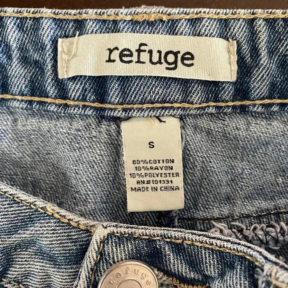 Refuge‎ distressed denim skirt